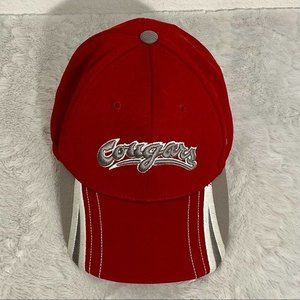 WSU Cougars Cap Crimson Gray Adjustable Washington State Russell Athletic